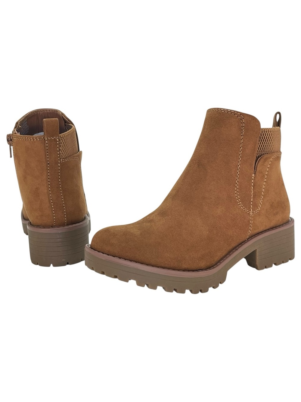 Sun + Stone Kandy Brown Microsuede Womens Ankle Boots Size 5M - Picture 9 of 12